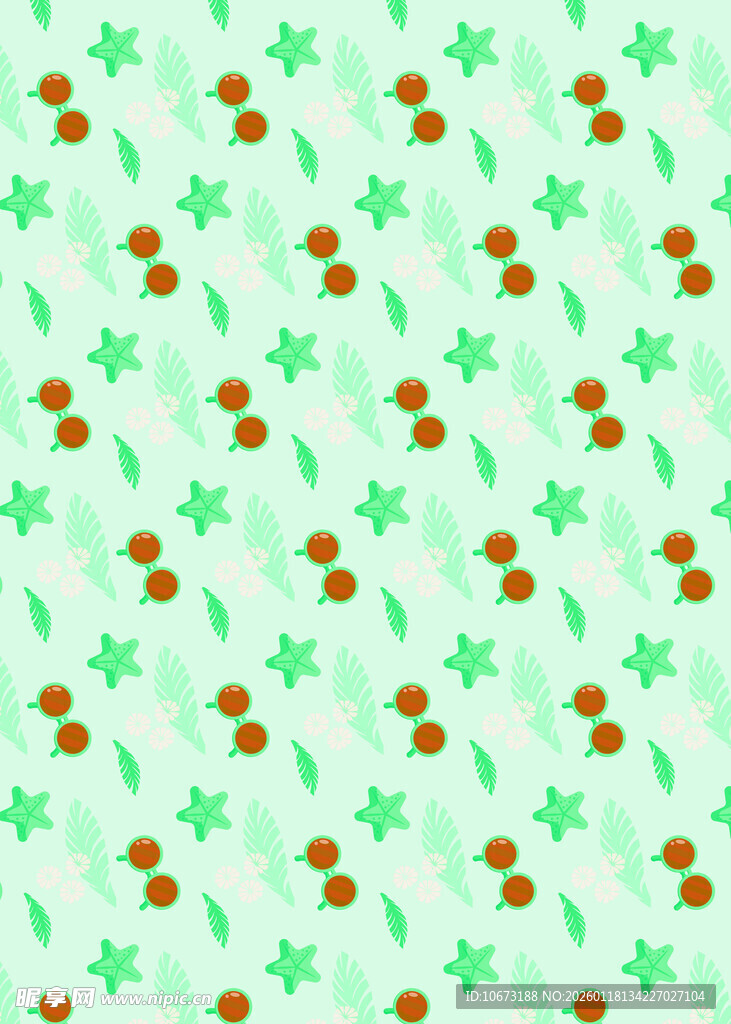 浅绿色小花图案背景