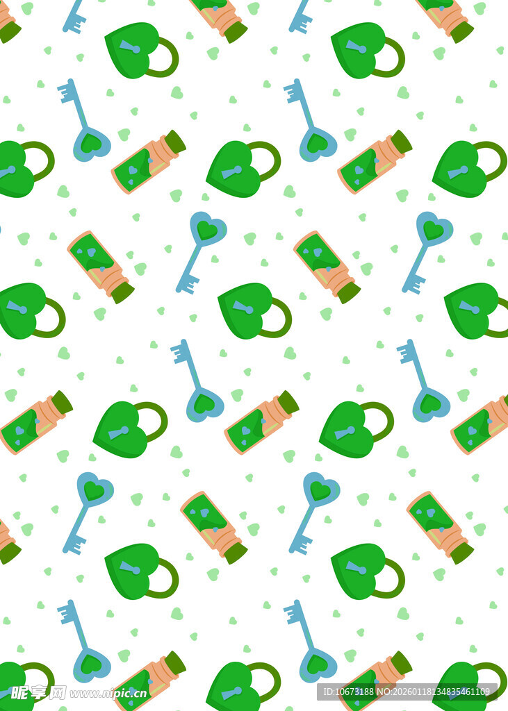 绿色啤酒节元素无缝图案