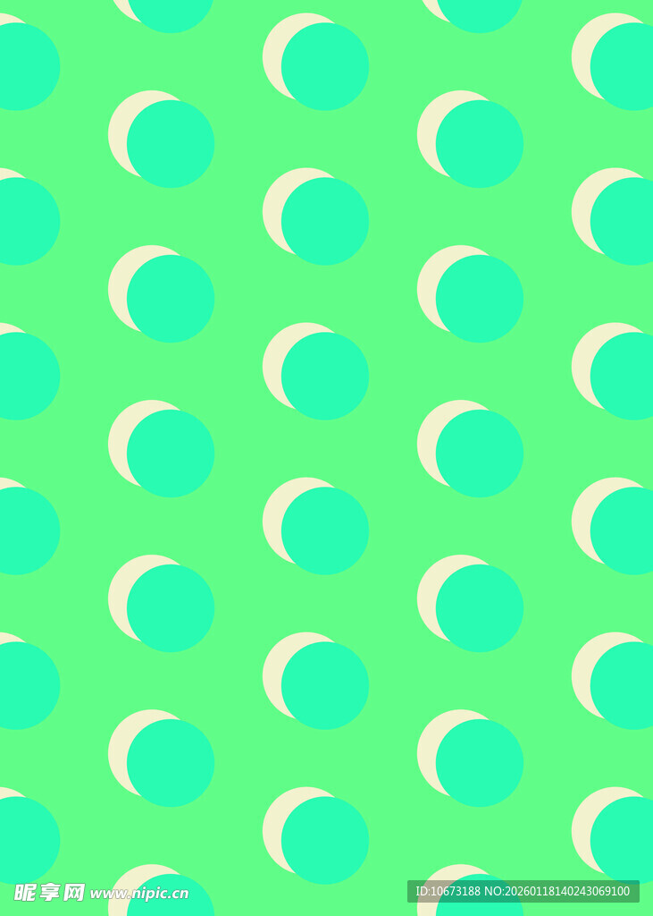 浅绿色底月亮图案背景