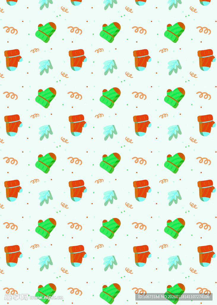 多彩心形图案无缝背景