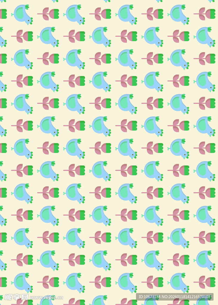 清新多彩几何图案背景