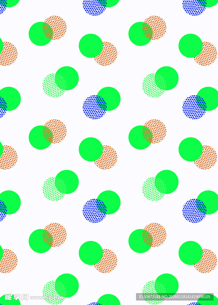 多彩圆点图案背景