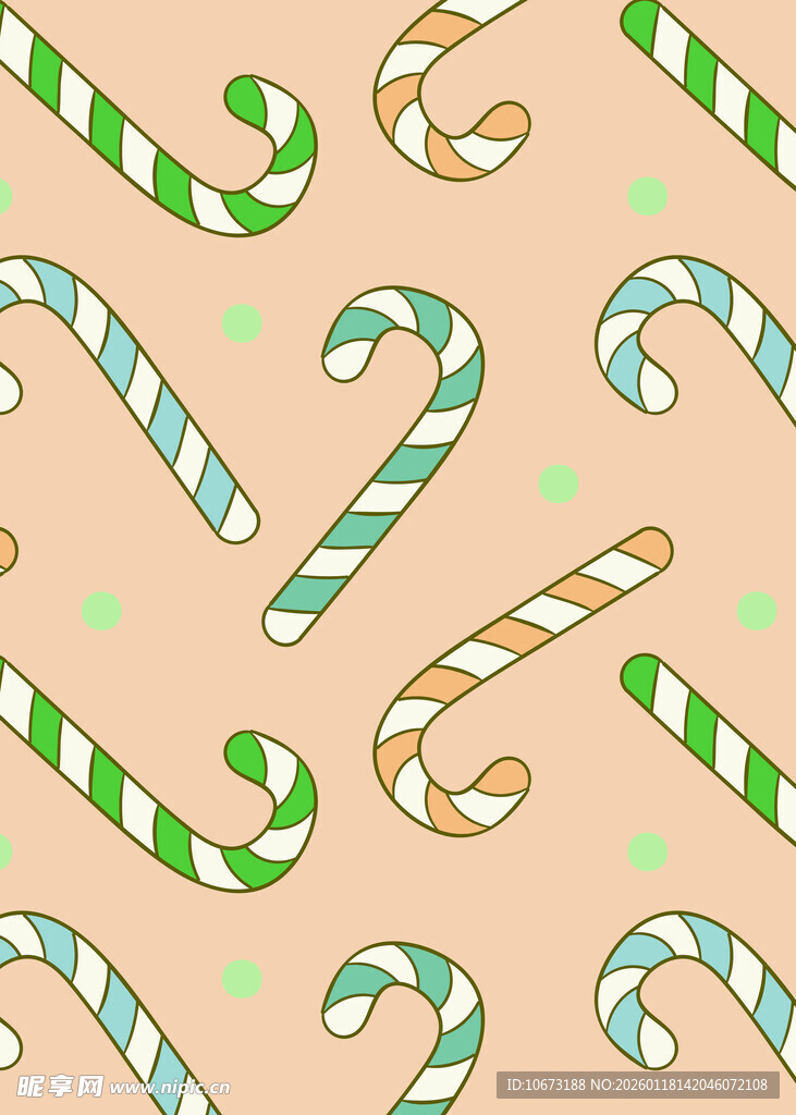 圣诞糖果图案背景图