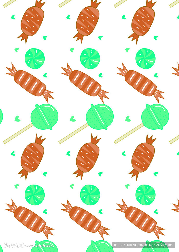 糖果图案背景 可爱风设计