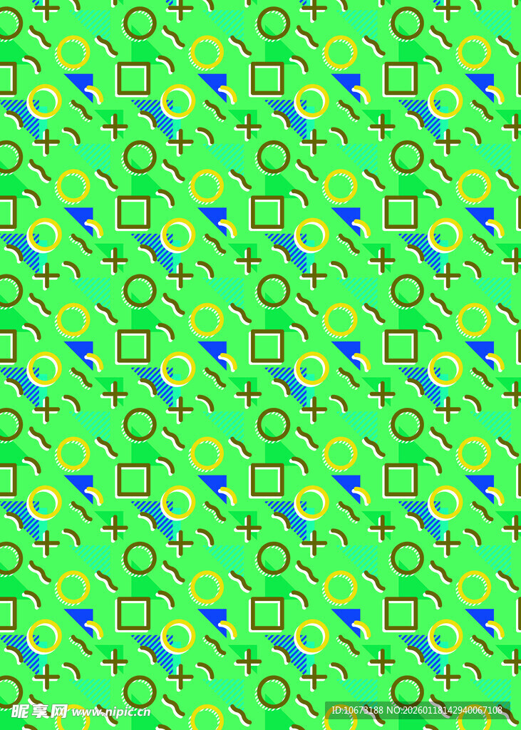 绿色底纹带蓝色图案纹理