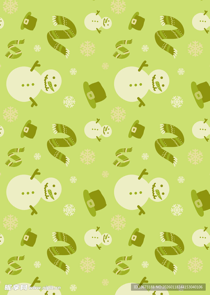 清新绿色苹果图案背景