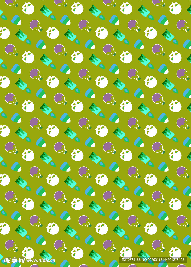 绿色波点图案背景壁纸