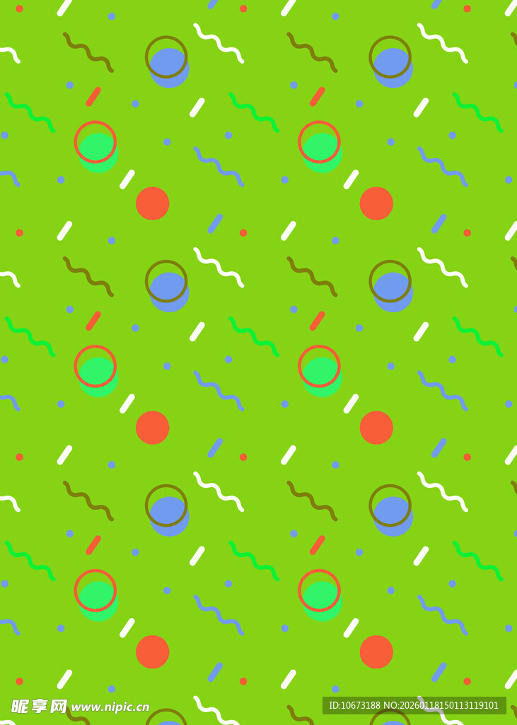 绿色清新几何图案背景图