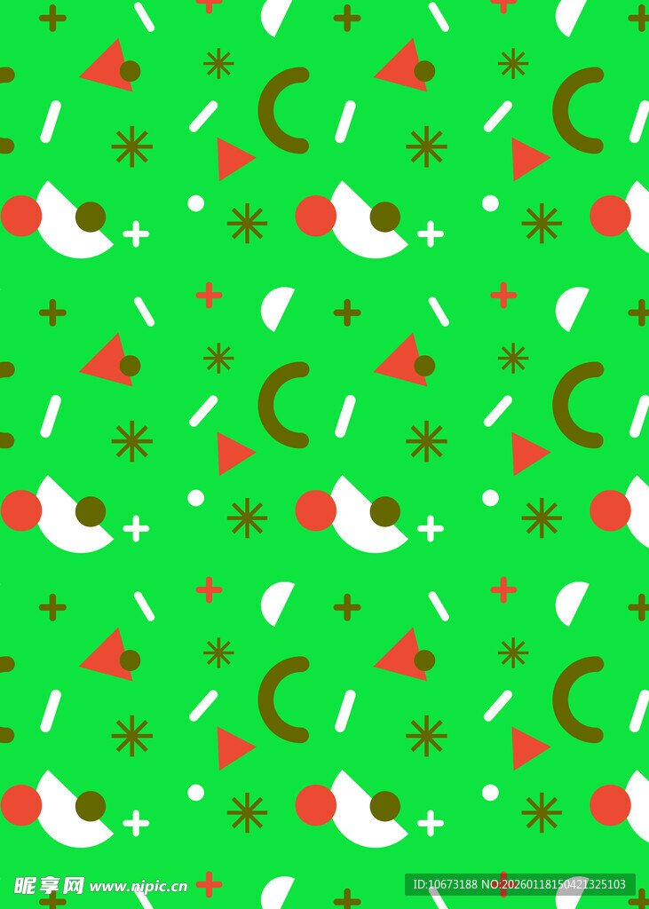 绿色圣诞元素图案背景