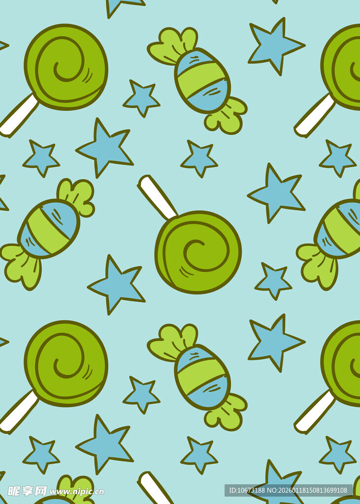 糖果星星图案背景