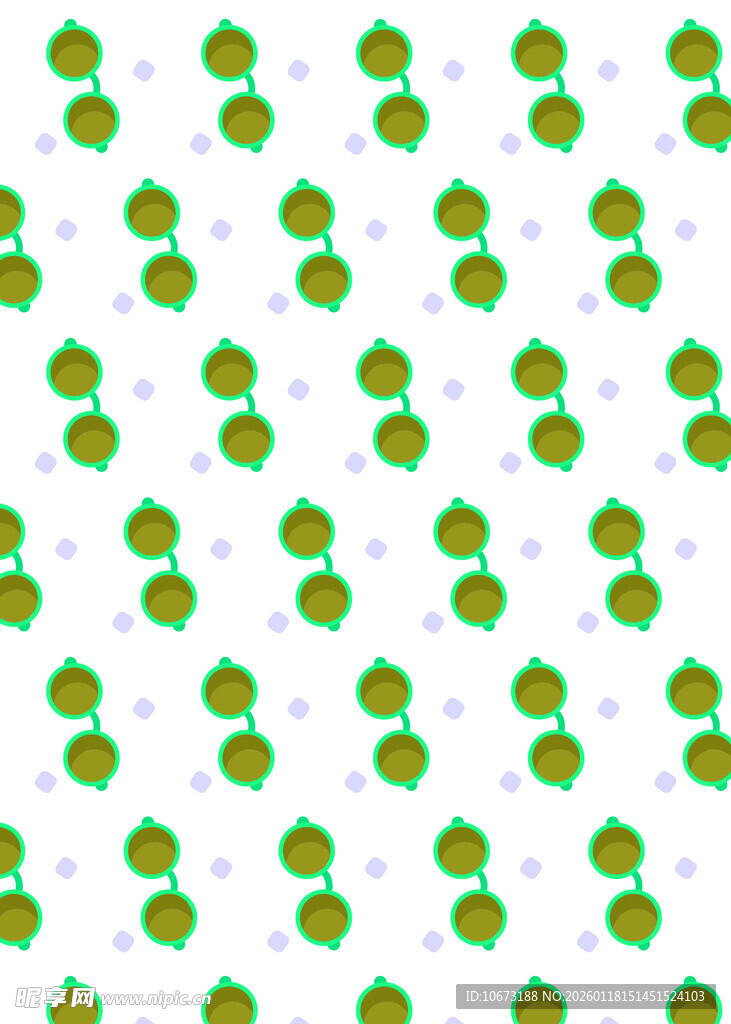 绿色苹果图案无缝背景