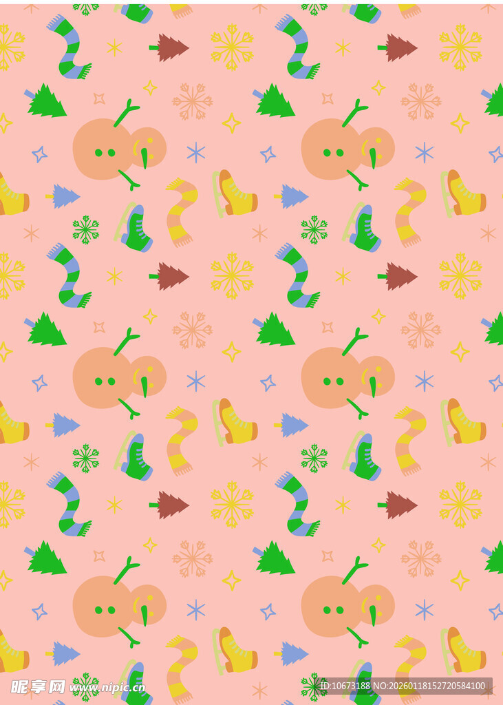 可爱卡通图案背景