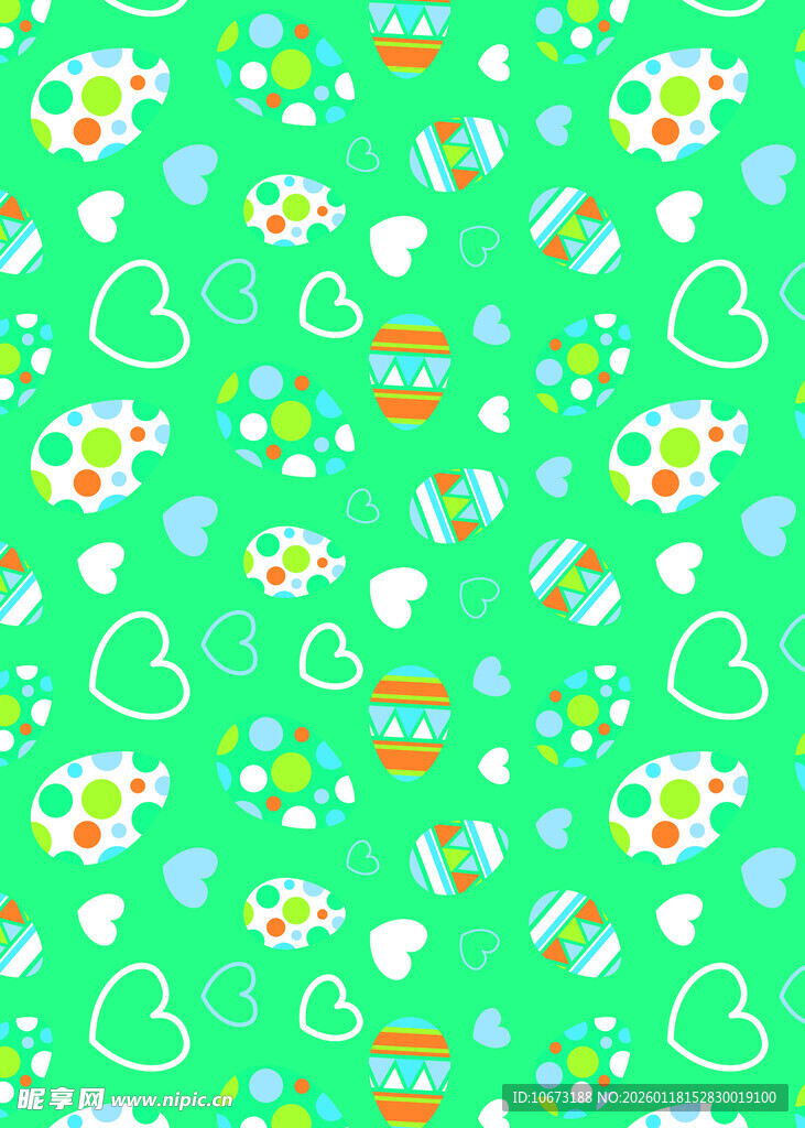 绿色卡通图案背景纹理