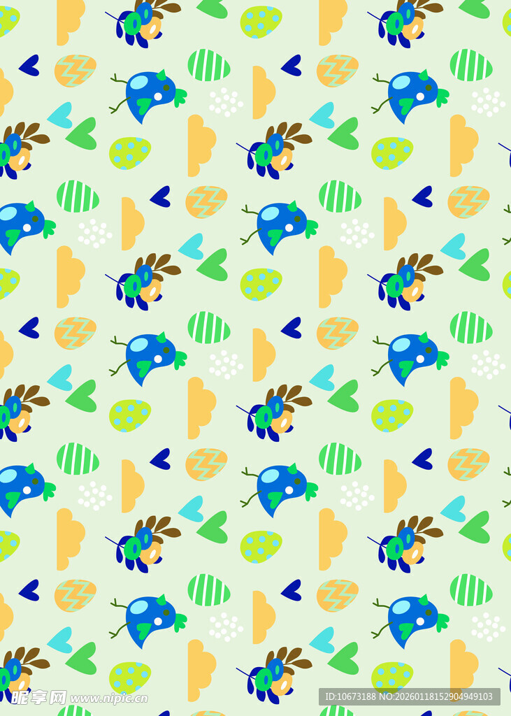 卡通动物图案背景