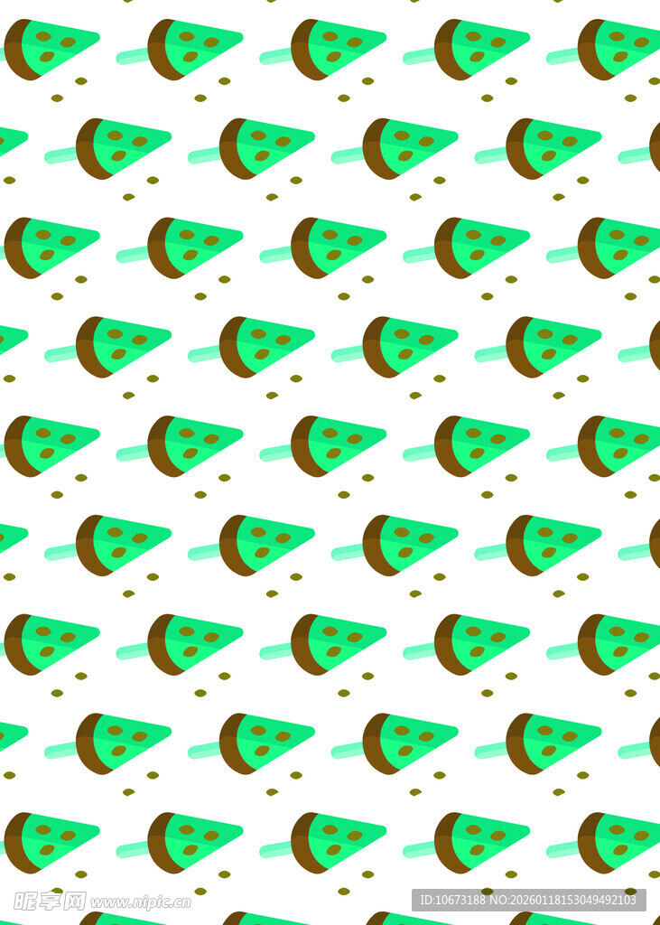 绿色冰淇淋图案背景图