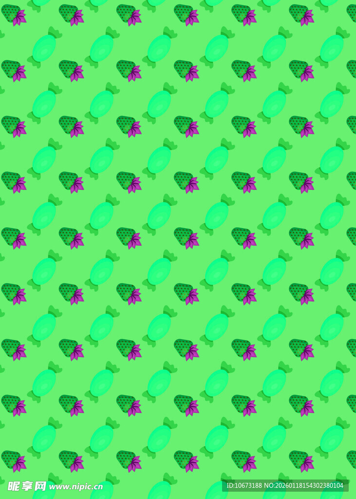 绿色底紫色图案几何背景