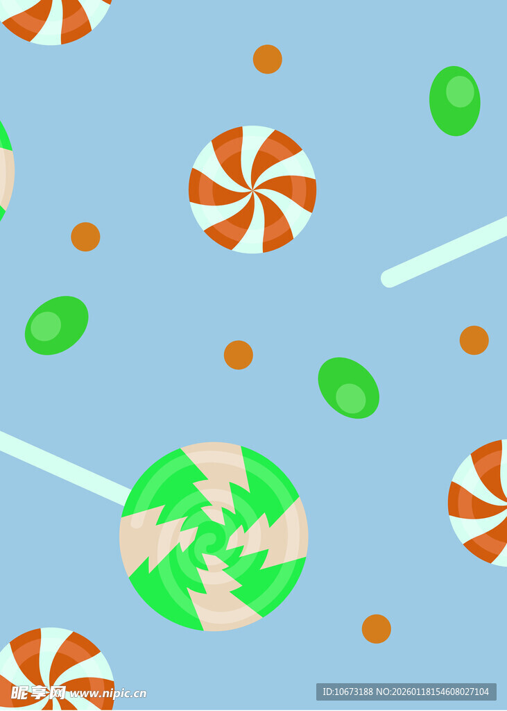 多彩糖果图案背景