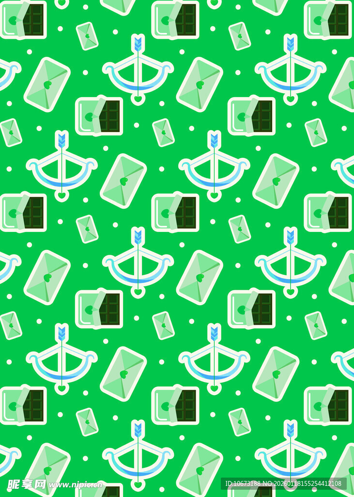 绿色背景上的钞票图案