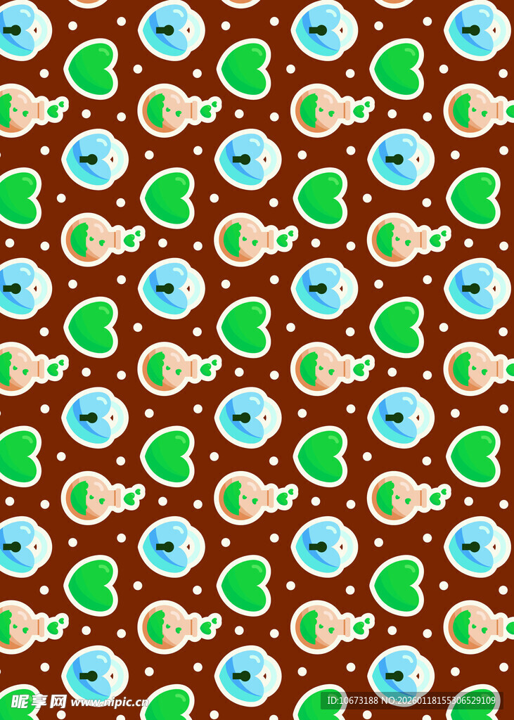多彩卡通图案无缝背景