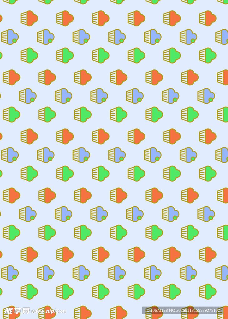 多彩小鱼图案背景纹理