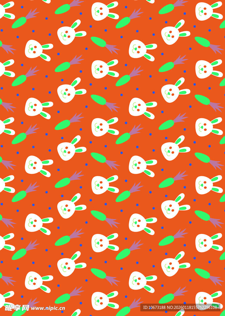 橙色底圣诞元素图案