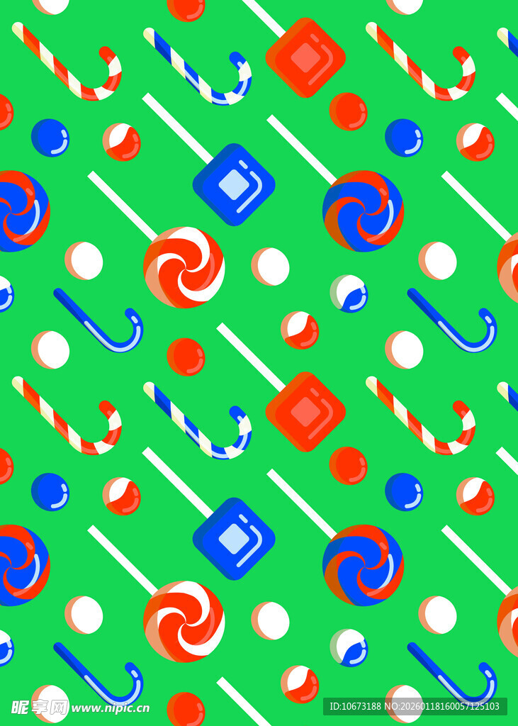圣诞糖果图案背景