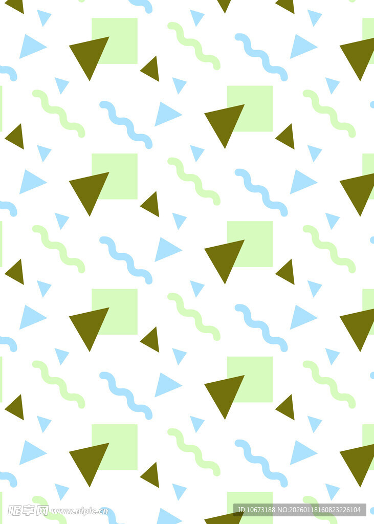几何三角清新图案背景