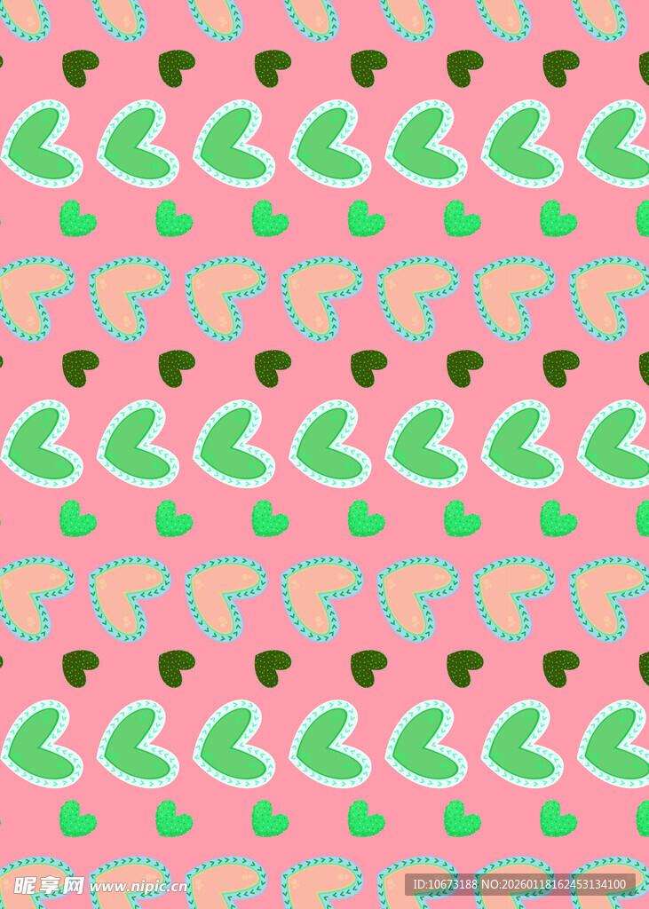 粉色底多彩图案无缝背景