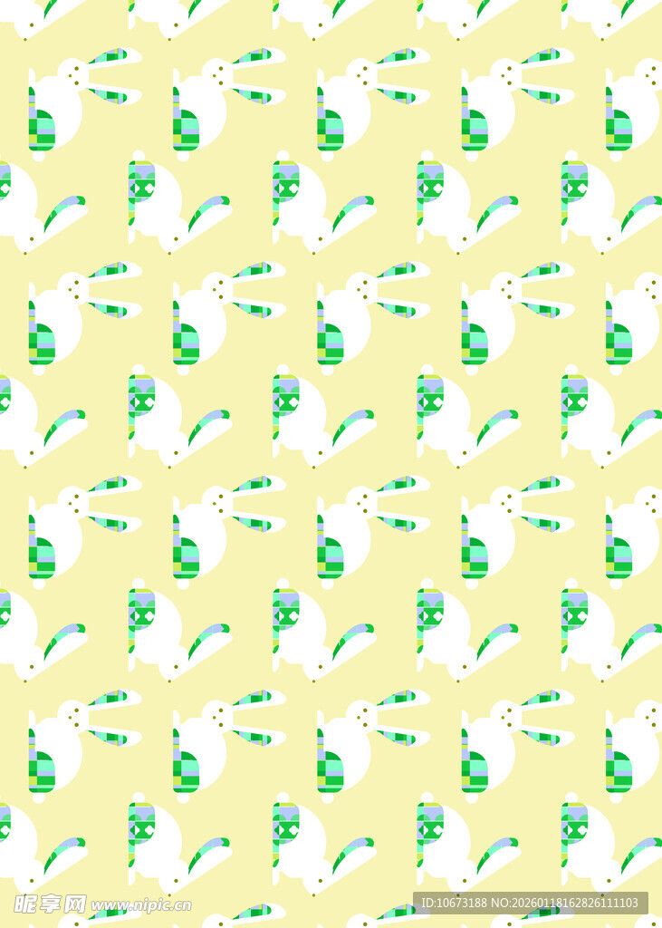 黄绿底色蔬菜图案背景图