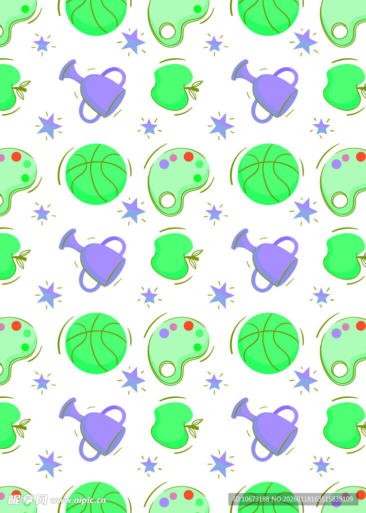 可爱卡通婴儿用品图案