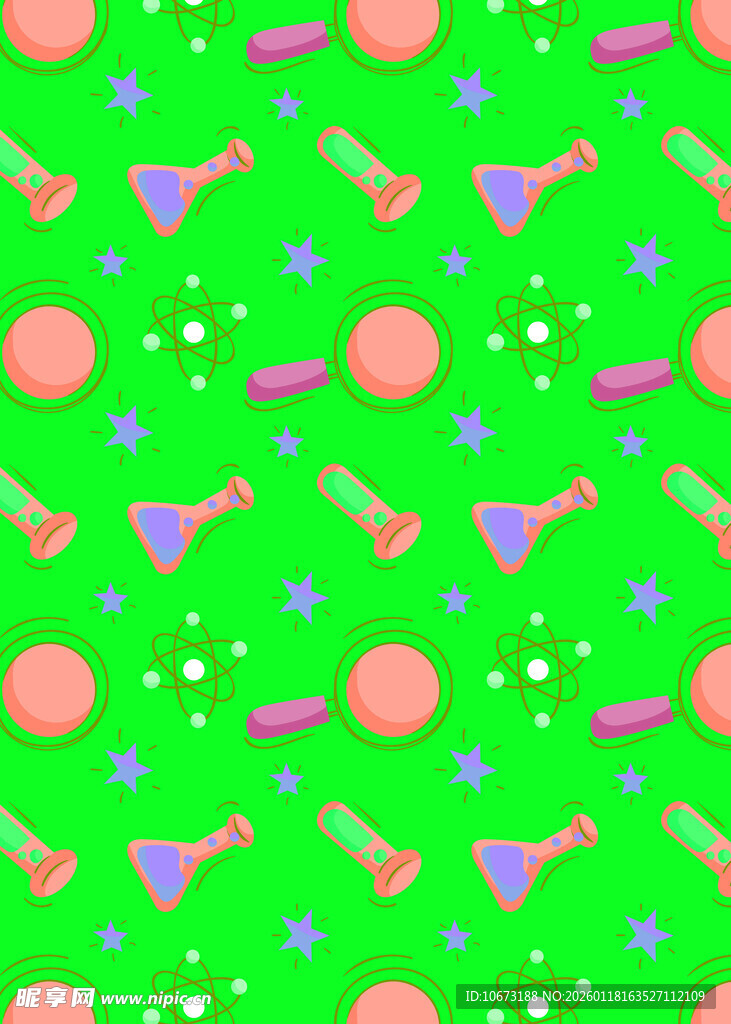 绿色派对元素图案背景