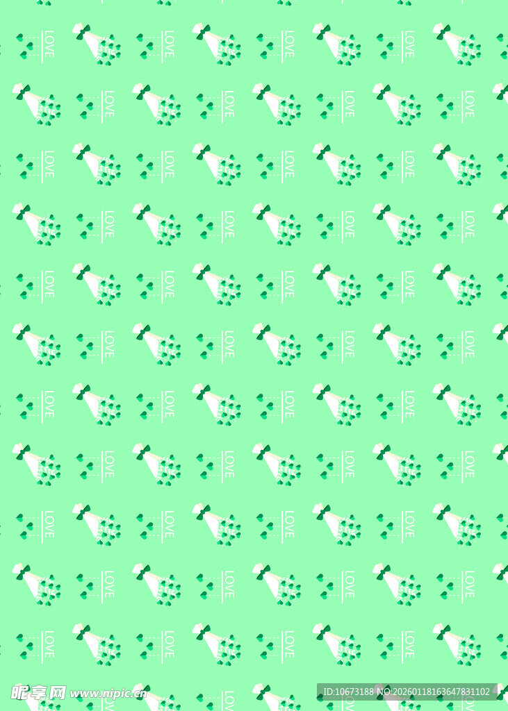 浅绿色花朵图案背景图