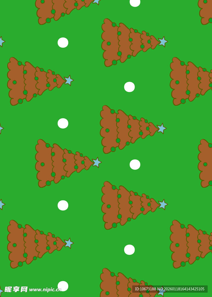 绿色背景圣诞树图案