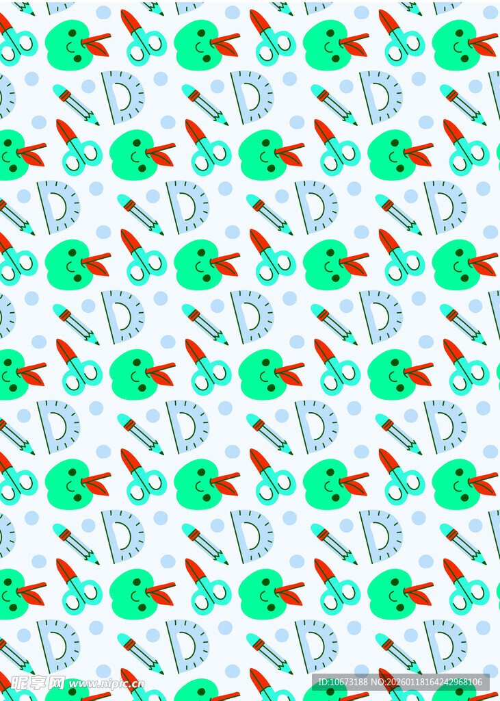 多彩青蛙图案无缝背景