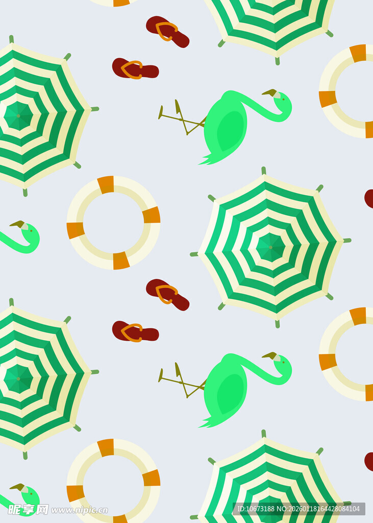 夏日清凉风图案设计素材