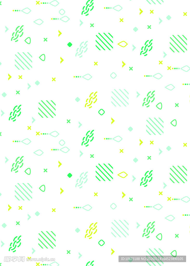 清新绿系几何图案背景