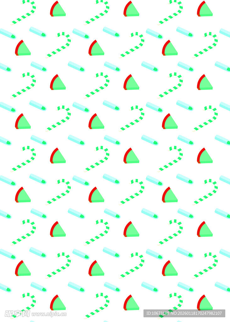 西瓜图案无缝背景纹理