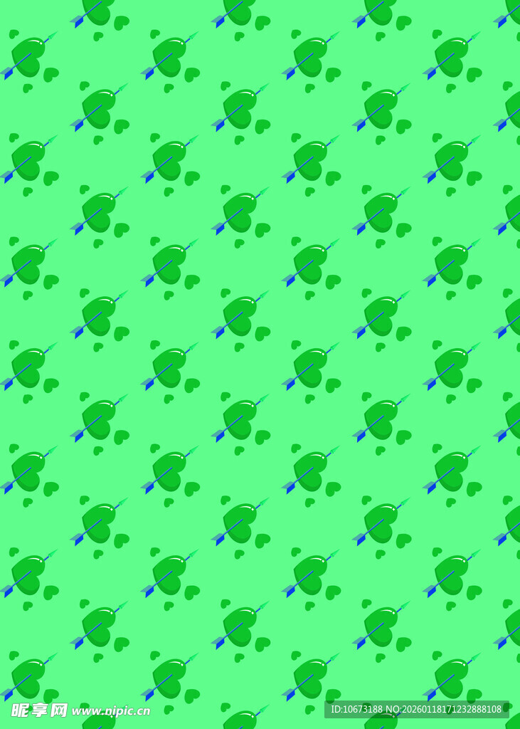 绿色三叶草无缝背景图案