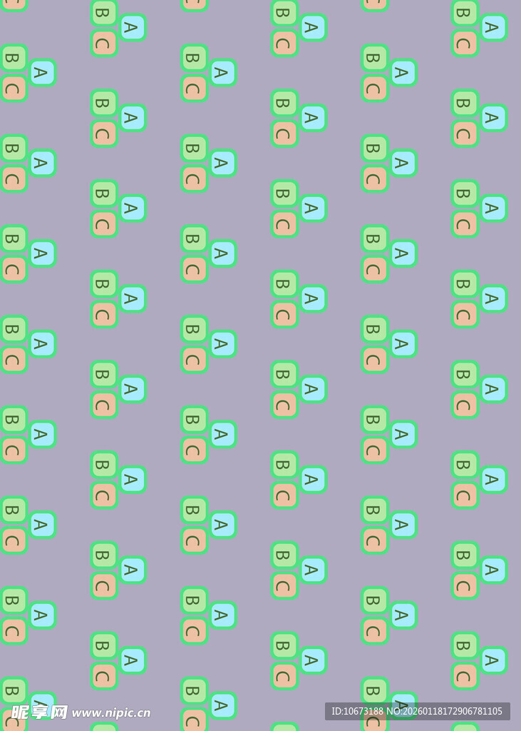 紫色底多彩小图案背景