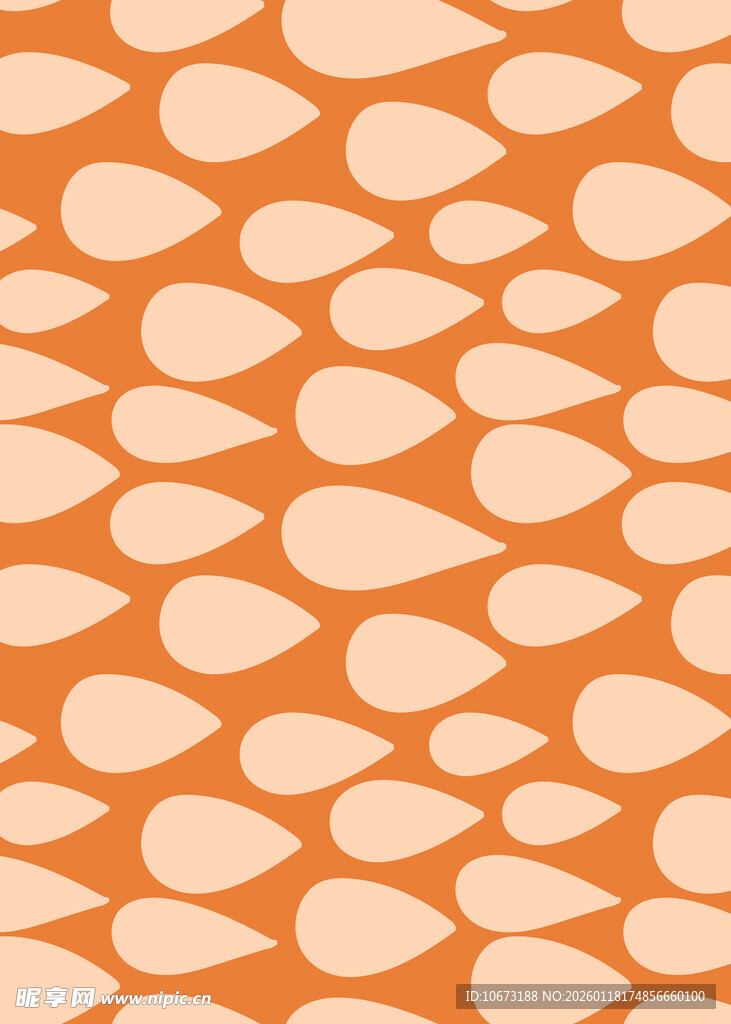 橙色水滴形图案背景纹理