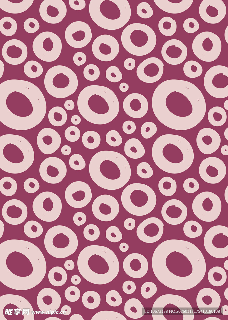 粉色圆圈几何图案背景