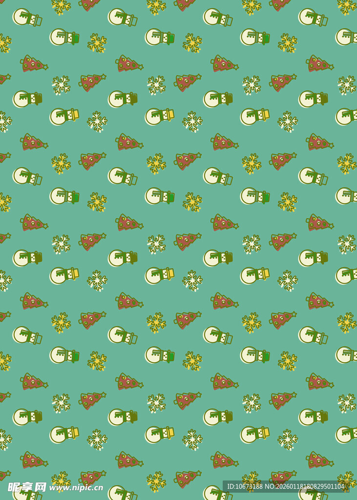 清新绿植图案背景纹理