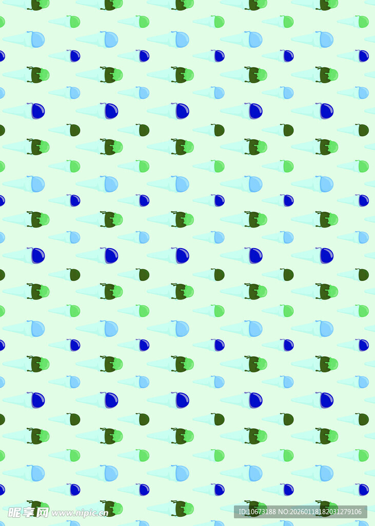 蓝绿相间几何图案背景