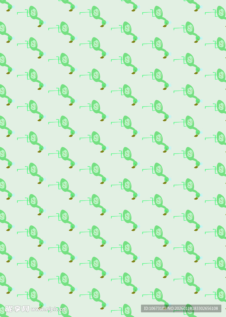 浅绿色卡通图案背景纹理