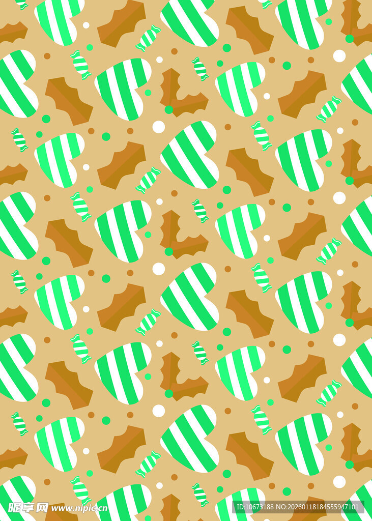 姜饼人糖果图案背景