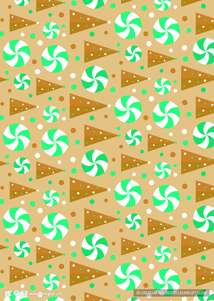 糖果图案无缝背景设计