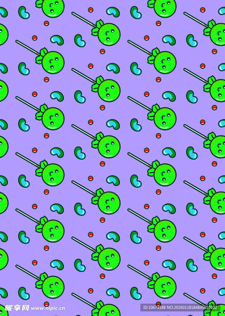 紫色背景青蛙图案纹理