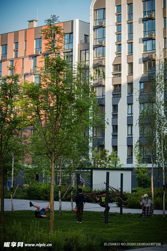 现代城市中的住宅景观