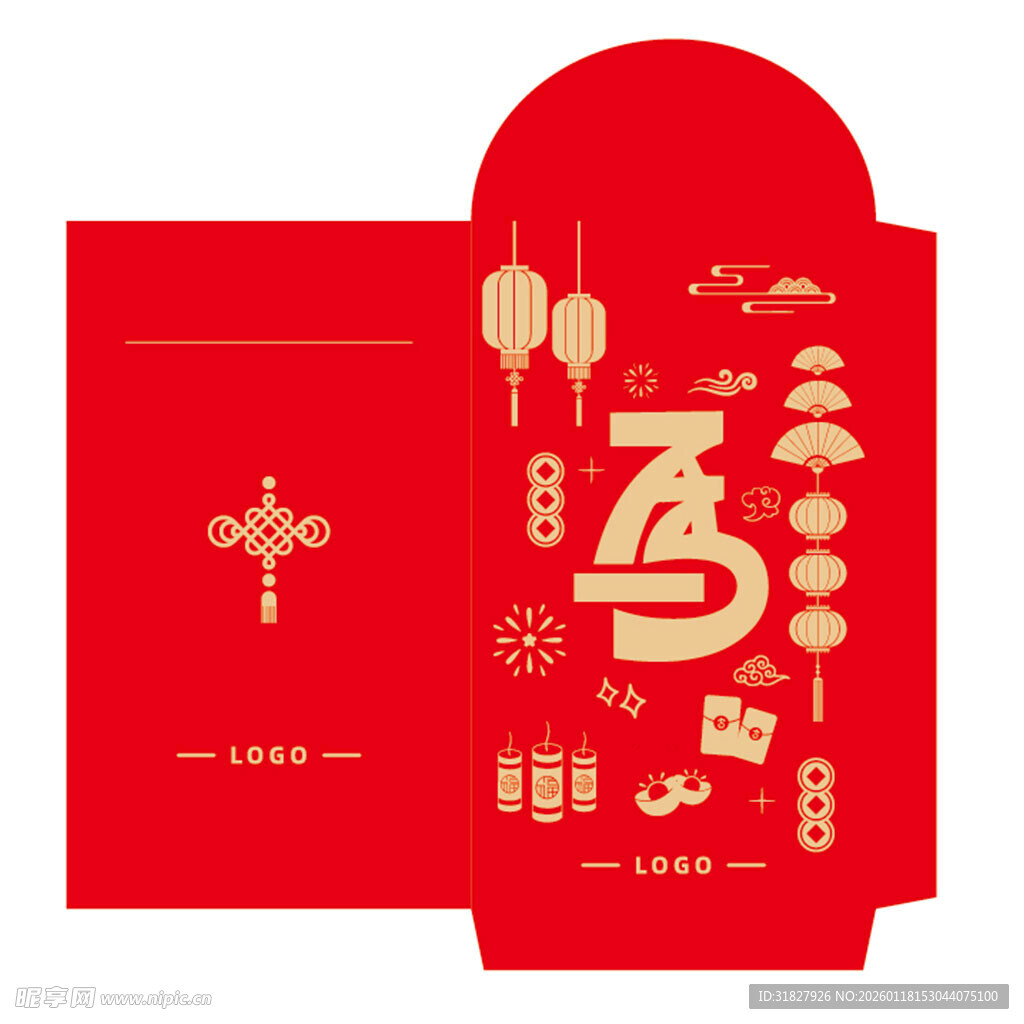 中式喜庆红包设计