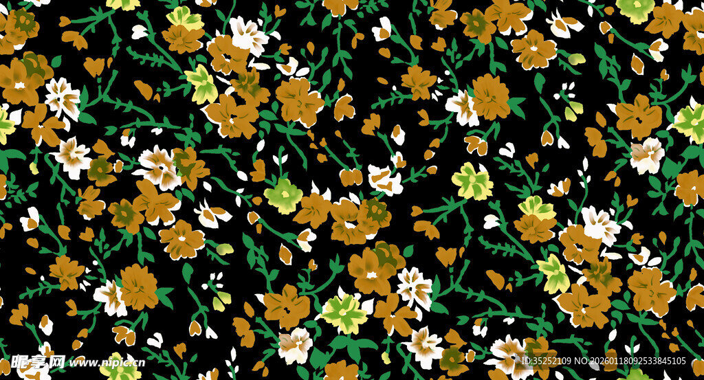 复古花卉图案背景